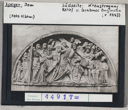 Vorschaubild Speyer: Dom, Südseite, Relief vom Grabmal Burgmann, Kreuztragung 